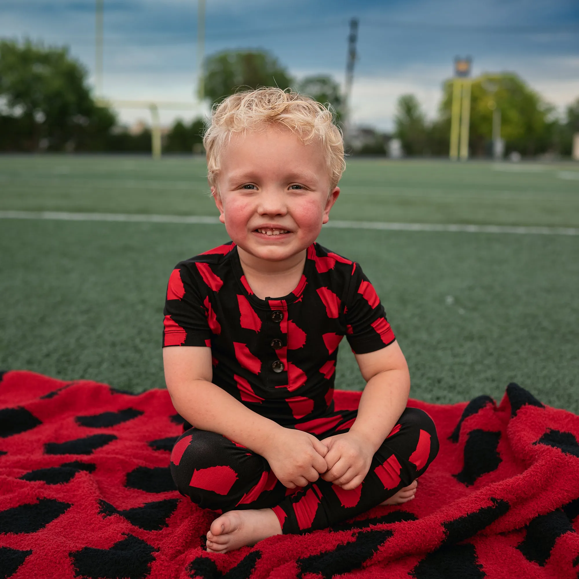 Georgia Black & Red PLUSH BLANKET