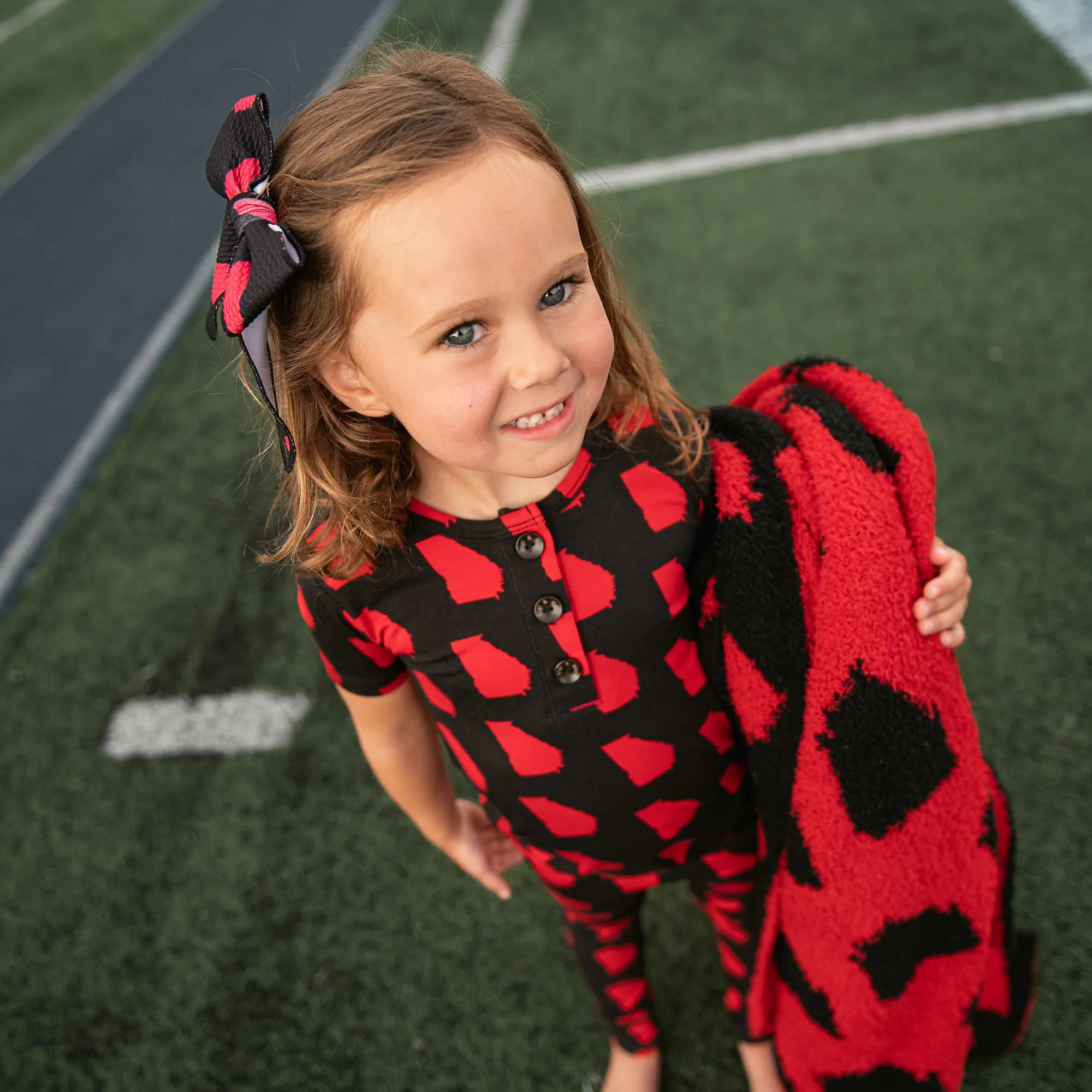 Georgia Black & Red PLUSH BLANKET