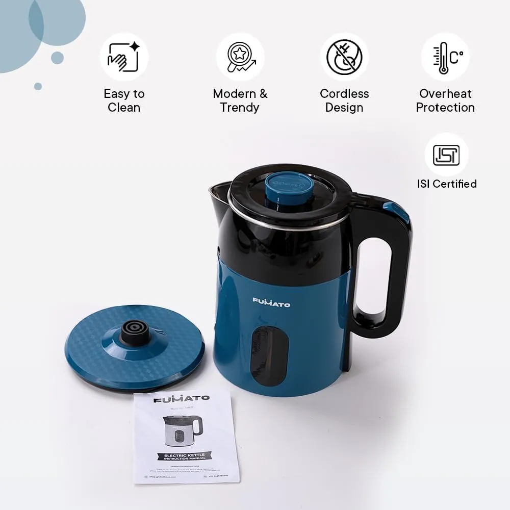 Gleevers The Better Home FUMATO Wedding Gift | Rice Cooker & Electric Kettle |Perfect Gifting Combo| Colour Coordinated sets| 1 year Warranty (Midnight Blue(Electric kettle   Rice cooker)