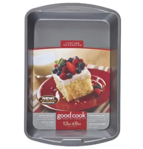 Good Cook 04010 Non-stick Oblong Cake Pan, 13" x 9"