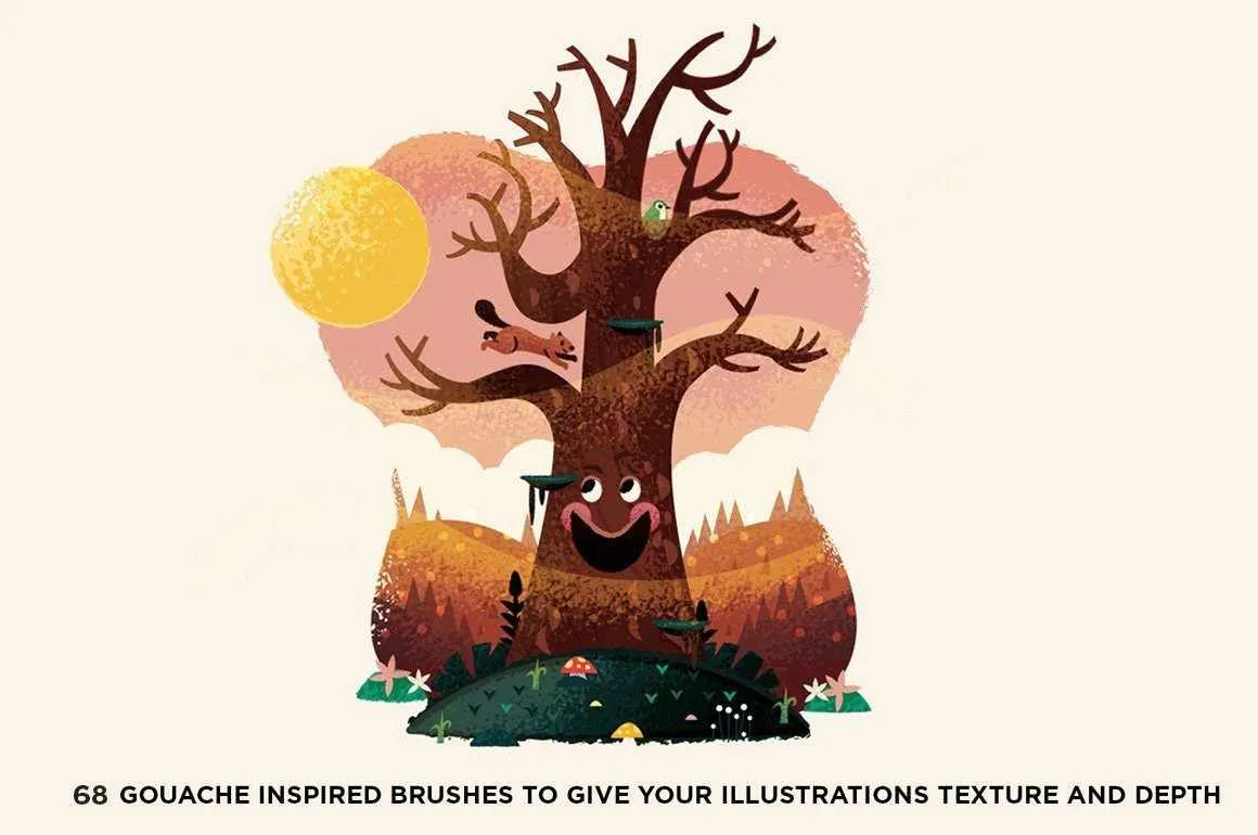 Gouache Shader Brushes for Photoshop