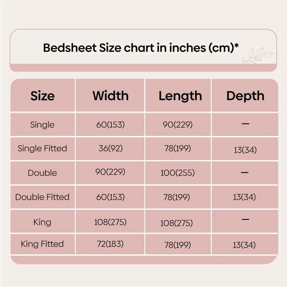 haus & kinder 100% Cotton Bed Sheet for King Size Bed, 1 King Size Bedsheet Cotton (108 X 108 Inches) with 2 Pillow Covers | 186 TC Bedsheet for Double Bed King Size | Pink Floral