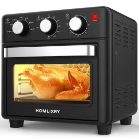 HOMLIXRY Air Fryer 16QT 7 in 1 Toaster Oven Large Capacity Rotisserie Dehydrator Air Fryer Oven Combo, Black