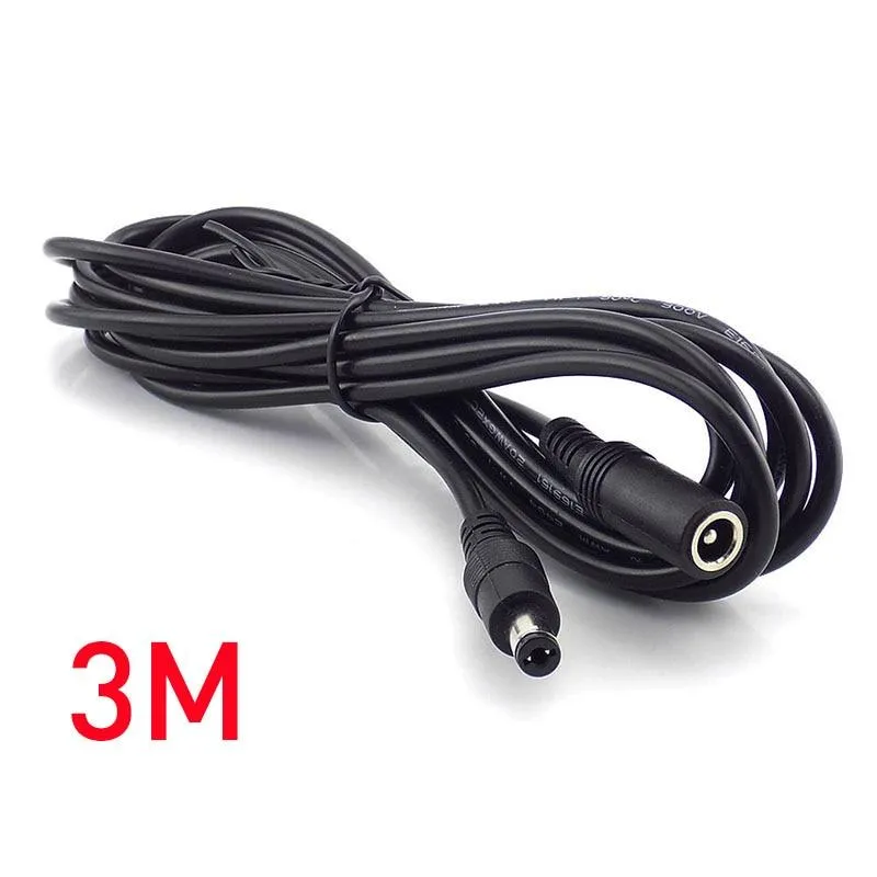 Hot Sale 1m 2m 3m 5M 10M DC connector Power Plug with extension wire 5.5 X 2.1 mm DC female & Male Jack adapter