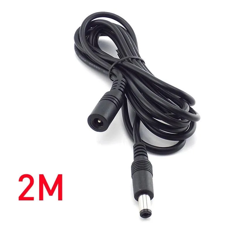 Hot Sale 1m 2m 3m 5M 10M DC connector Power Plug with extension wire 5.5 X 2.1 mm DC female & Male Jack adapter