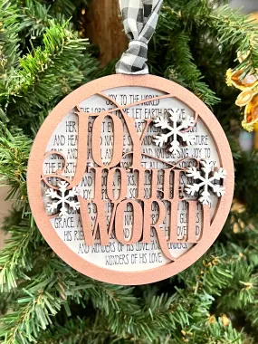 Joy to the World Ornament SVG Laser Ready File