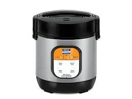 KENT Personal Rice Cooker 0.9-Litres 180-Watt (Black and Silver)