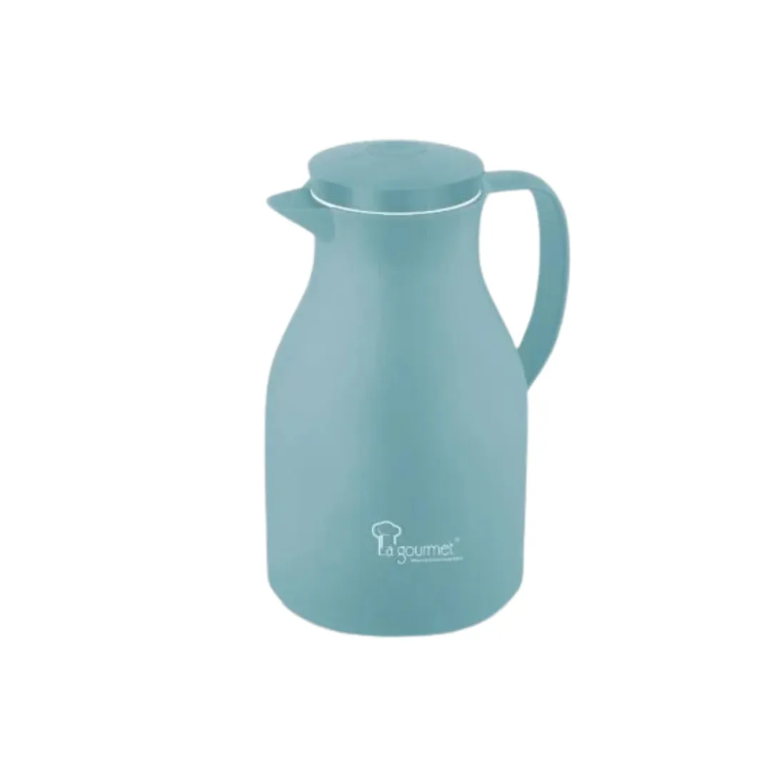 La gourmet Camelia 1.0L Glass Liner Vacuum Water Jug Blue