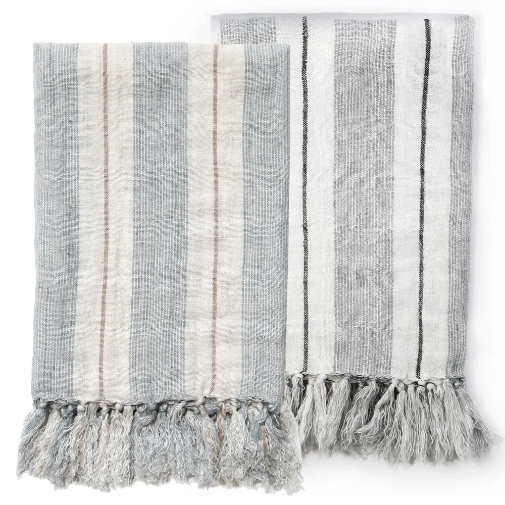 Laguna Ocean & Natural Blanket by Pom Pom at Home