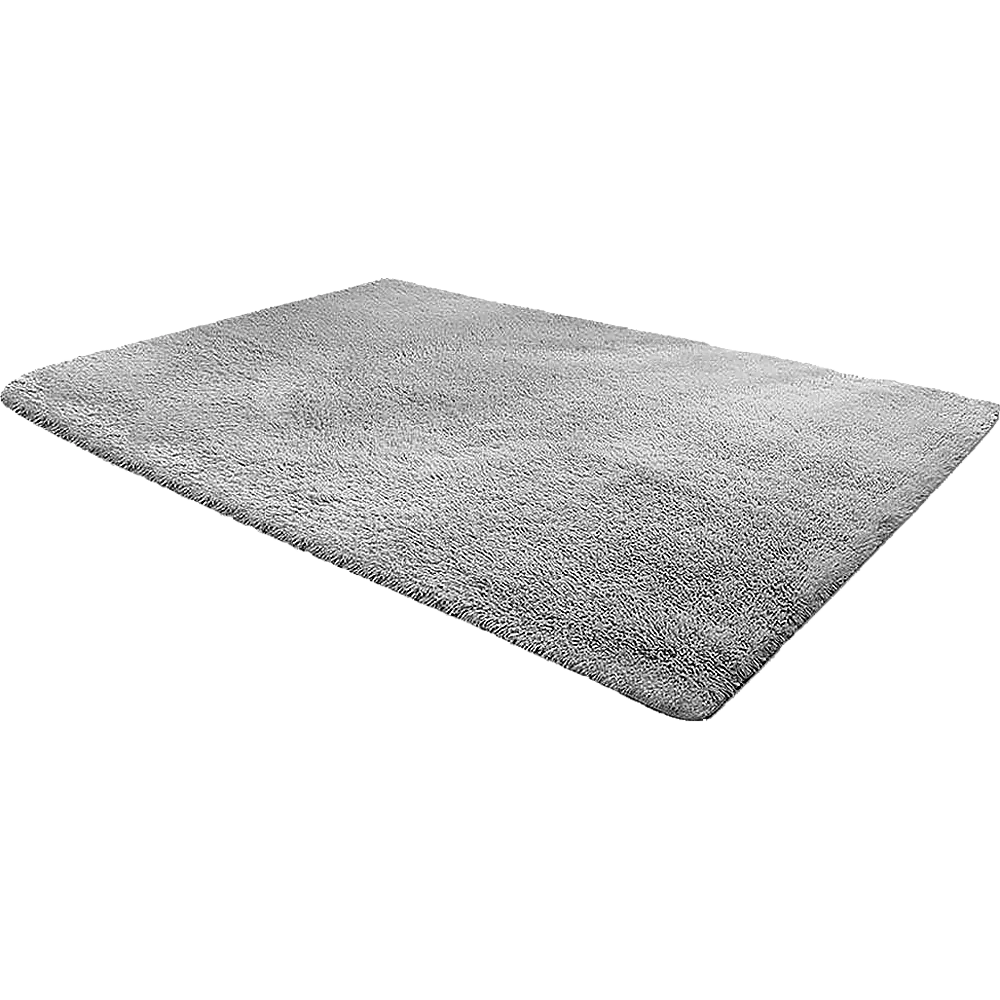 Large 230x200cm Grey Shaggy Rug, Non-Slip, Easy Clean, Polyester