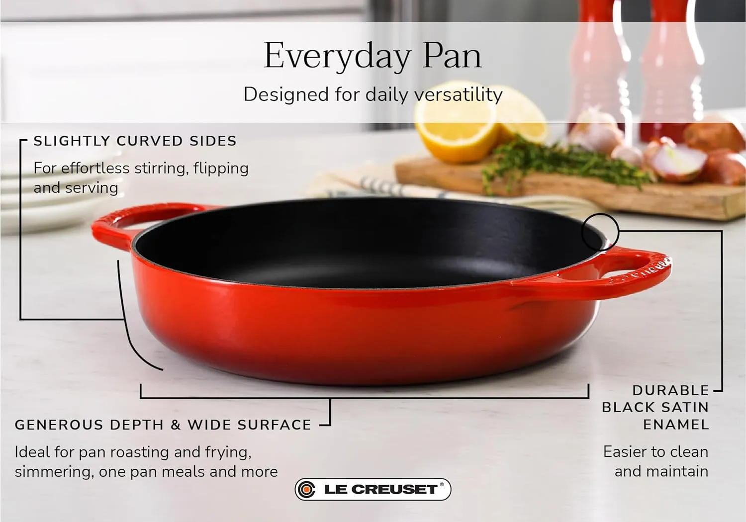 Le Creuset 11" Signature Everyday Pan - Sea Salt