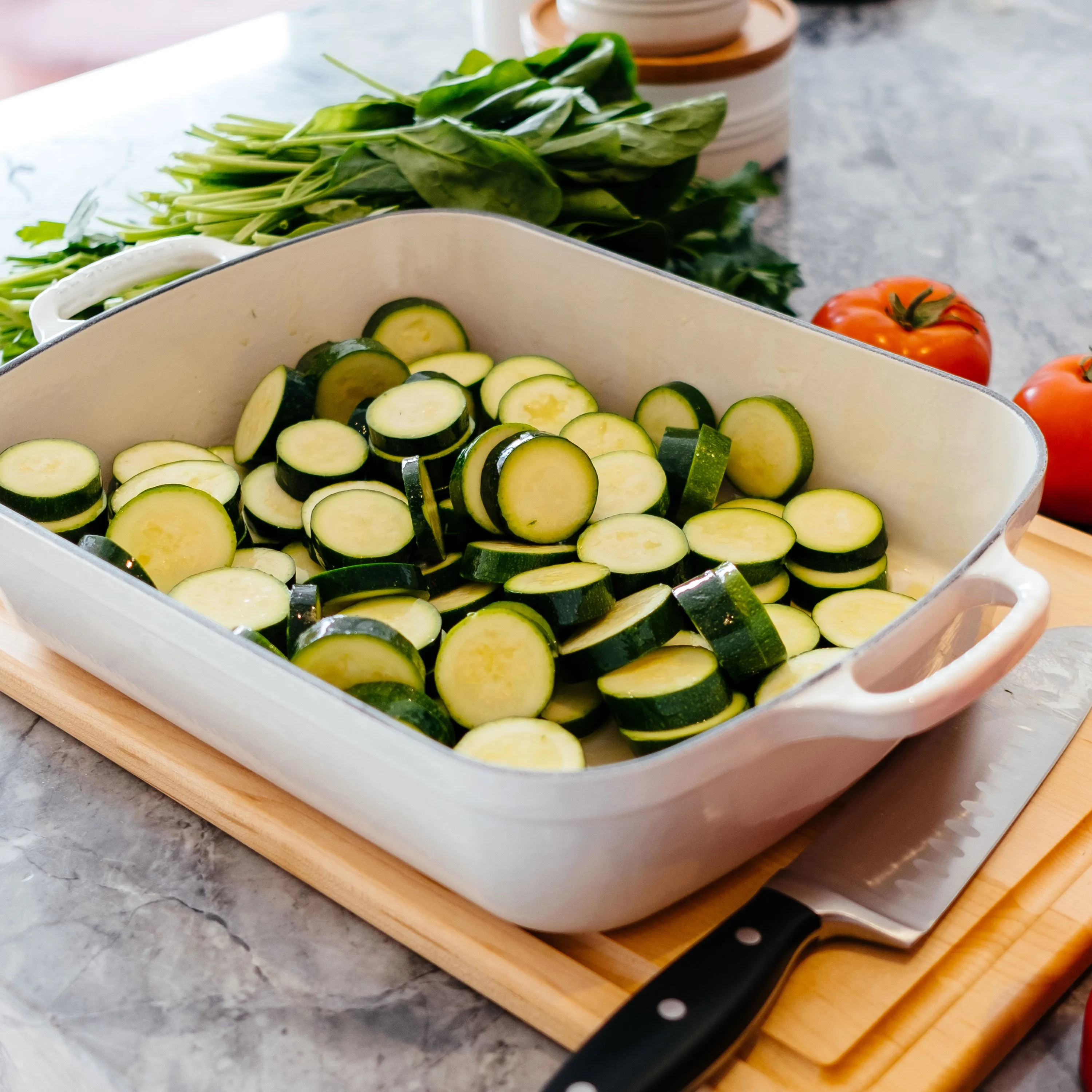 Le Creuset Signature Cast Iron 12.75" x 9.75" White Roasting Pan