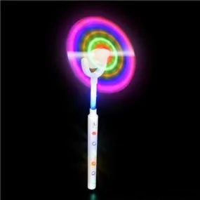 LED Light Up 15 Inch White Swivel Spinner Wand