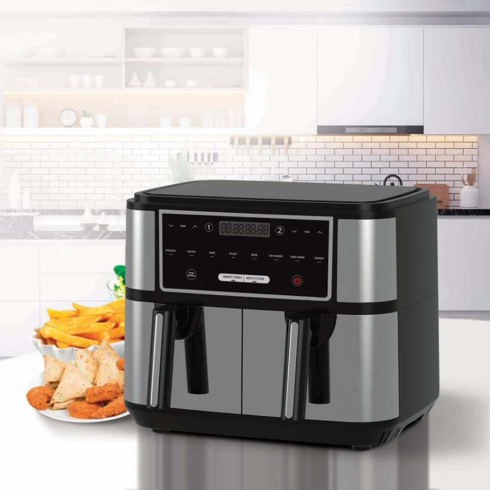 Lewis's Air Fryer with Dual Twin Basket 9L - 2 x 4.5l Drawers