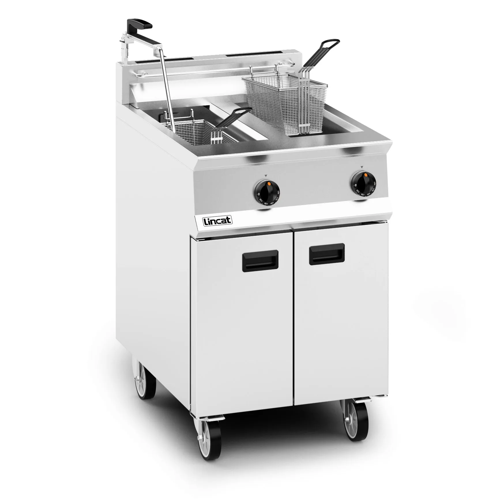 Lincat Opus 800 Natural/LPG Free-standing Twin Tank Fryer  - W 600 mm - 32.0 kW OG8111