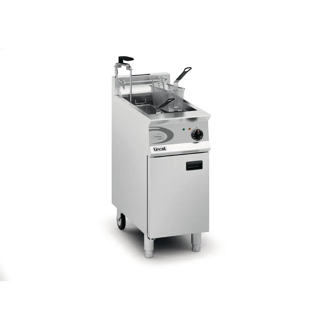 Lincat Vortech Single Tank Twin Basket Free Standing Natural Gas Filtration Fryer OG8115/OP