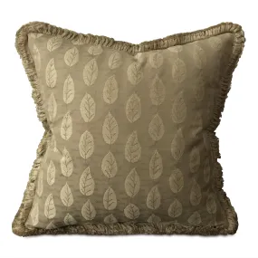 Lodge Decor Tan Leaf Botanical Throw Pillow Cover 18x18