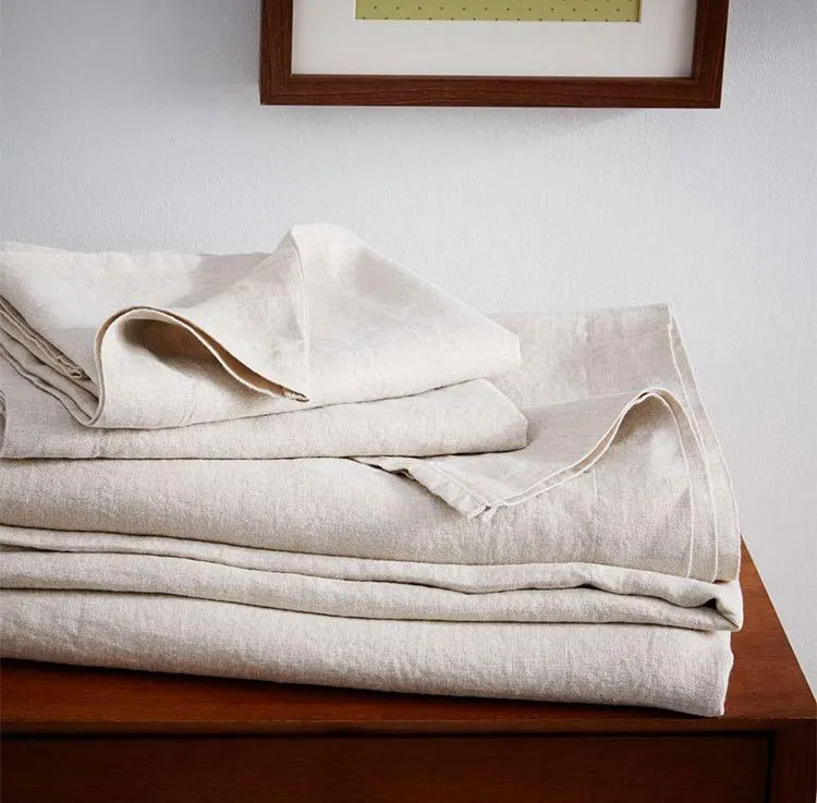 Luxurious 100% Pure French Linen Bed Sheets by FantasyLinen