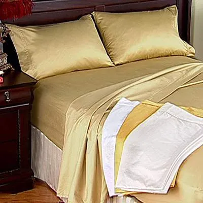 Luxury 600 Thread Count 100% Egyptian Cotton Full Sheet Set In Gold