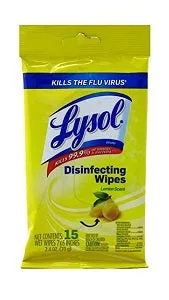 Lysol Disinfecting Wipes Lemon Scent x15