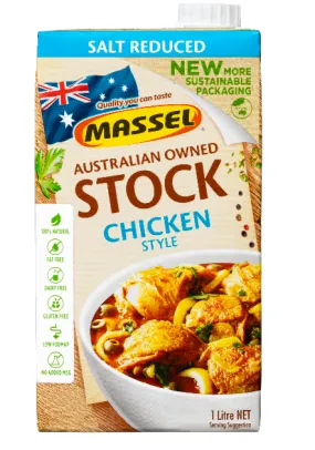 Massel Stock Liquid Salt Reduced Chicken Flavour, No Garlic, No Onion (1L)