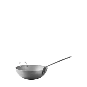 Mauviel M'steel Carbon Steel Wok, 11.8-in