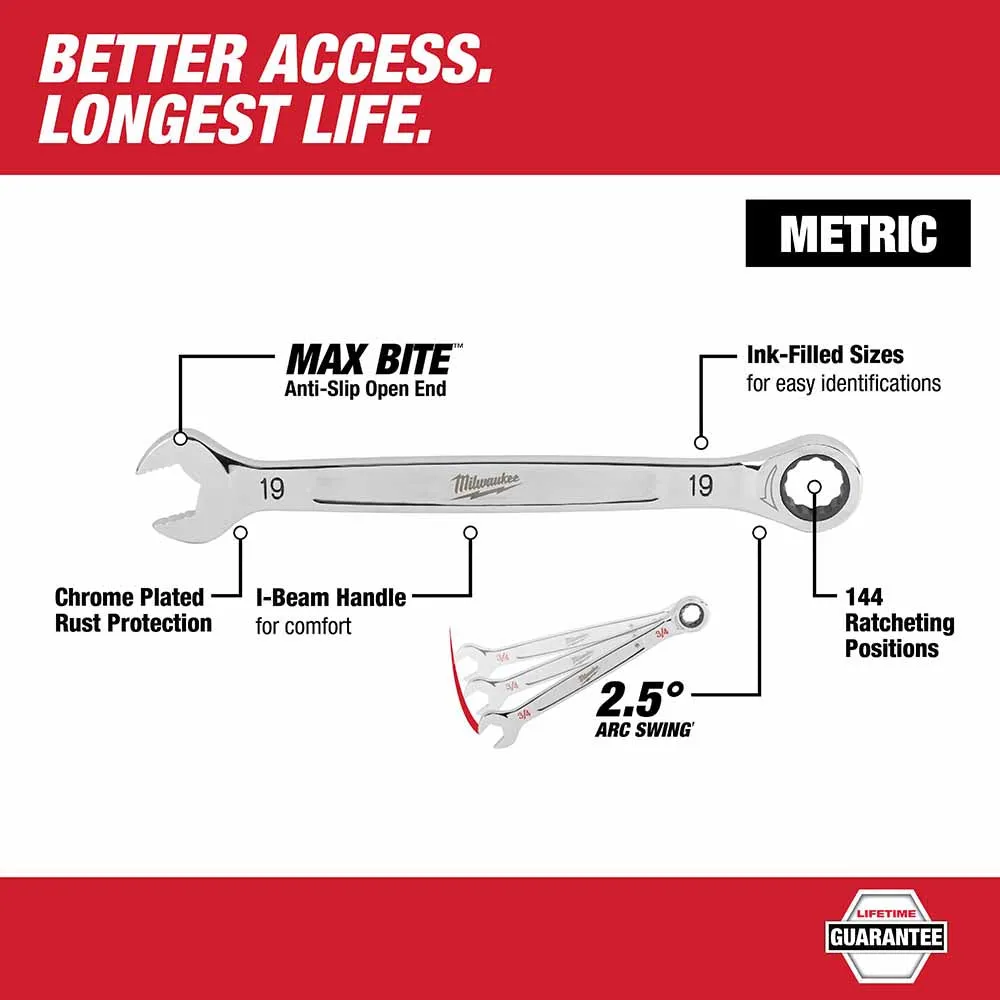 Milwaukee 45-96-9306 6mm Ratcheting Combination Wrench