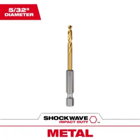 Milwaukee Shockwave 5/32 in. X 2-3/4 in. L Titanium Red Helix Drill Bit Hex Shank 1 pc