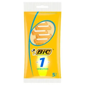 (NET) Bic 1 Sensitive Disposable Razor Pack of 5