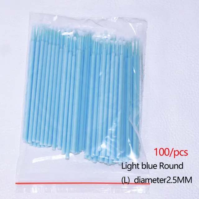 NICE FACE 100pcs/lot Disposable Swab Micro Brush Eyelashes Extension Individual Lash Glue Removing Makeup Tools for eyes make up