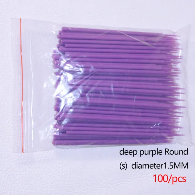 NICE FACE 100pcs/lot Disposable Swab Micro Brush Eyelashes Extension Individual Lash Glue Removing Makeup Tools for eyes make up