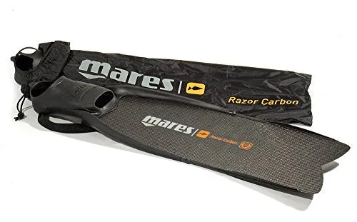 Open Box Mares Pure Instinct Razor Carbon Spearfishing Fins, Black, Size 8.5/9.5 (43/44)