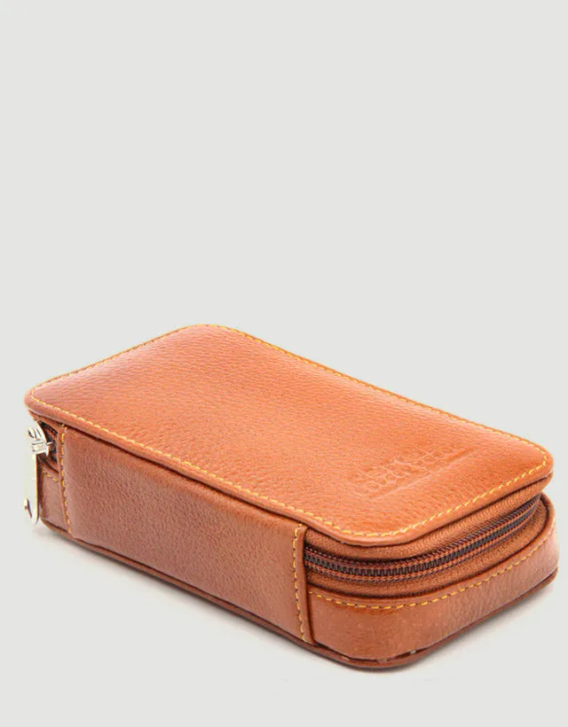 Parker - LP4 Leather saddle zip pouch for razor and blade