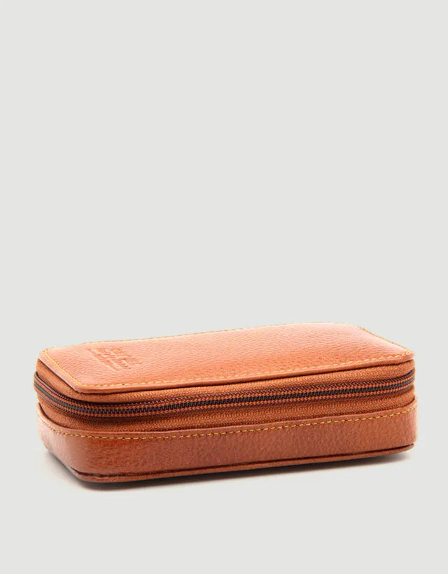 Parker - LP4 Leather saddle zip pouch for razor and blade