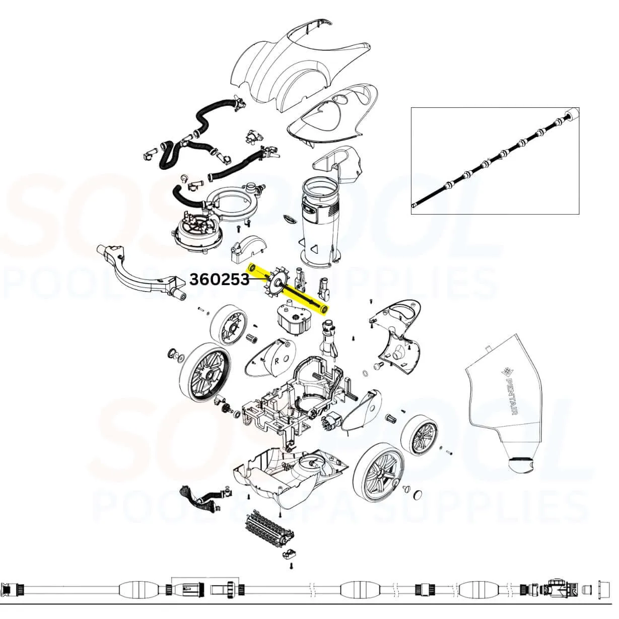 Pentair Drive Shaft Kit For Racer Cleaners | 360253