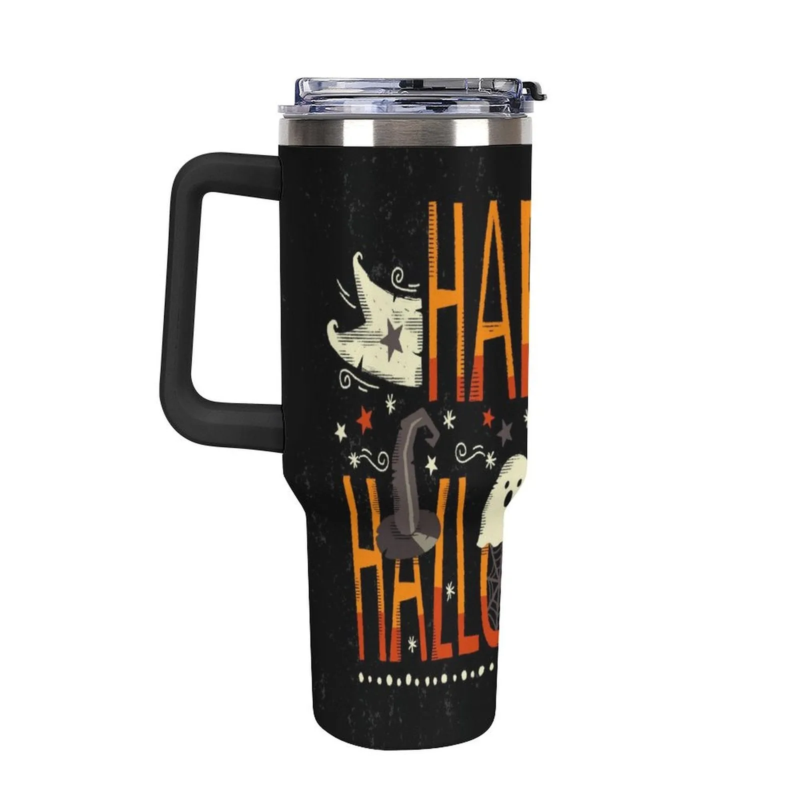 Personalized Large Capacity Car Cup Halloween 40oz Tumbler with Handle, Lid, Straw and Brush