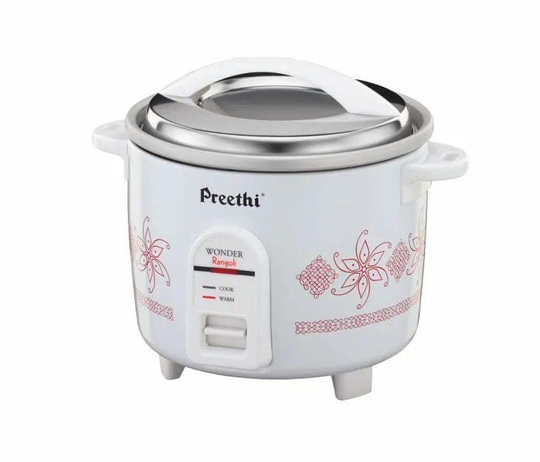 Preethi RC 320 A18 1800 ml Double Pan Rice Cooker, White, 1.8 Liters