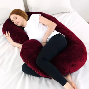 Pregnancy Support Pillow / C- Shape Maternity Pillow / Sleeping Support Pillow In Maroon Color