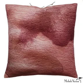 Printed Velvet Pillow Smudge Putty 22x22