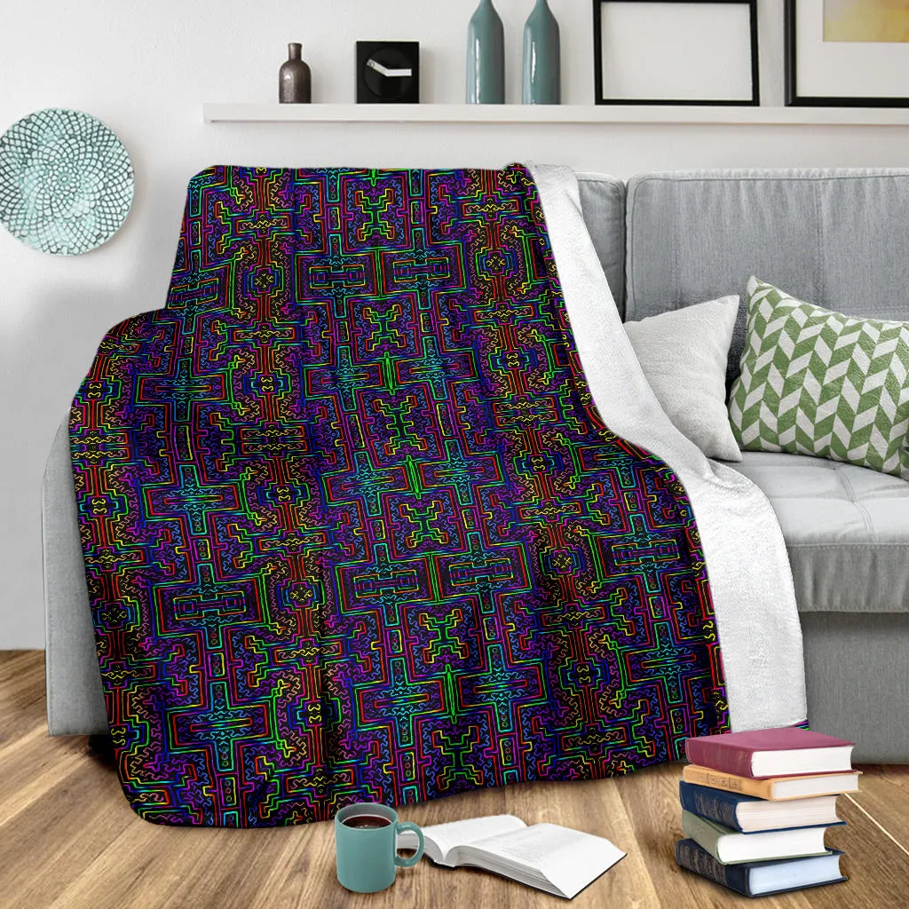 Prismatic Overlay | Micro Fleece Blanket | Hakan Hisim