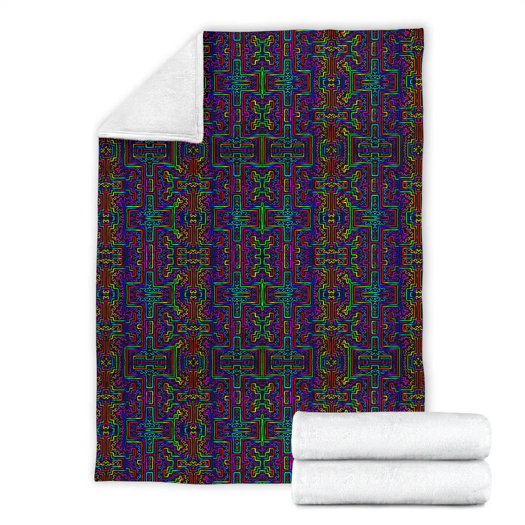 Prismatic Overlay | Micro Fleece Blanket | Hakan Hisim