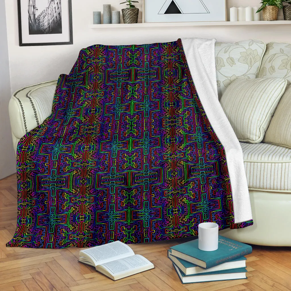 Prismatic Overlay | Micro Fleece Blanket | Hakan Hisim