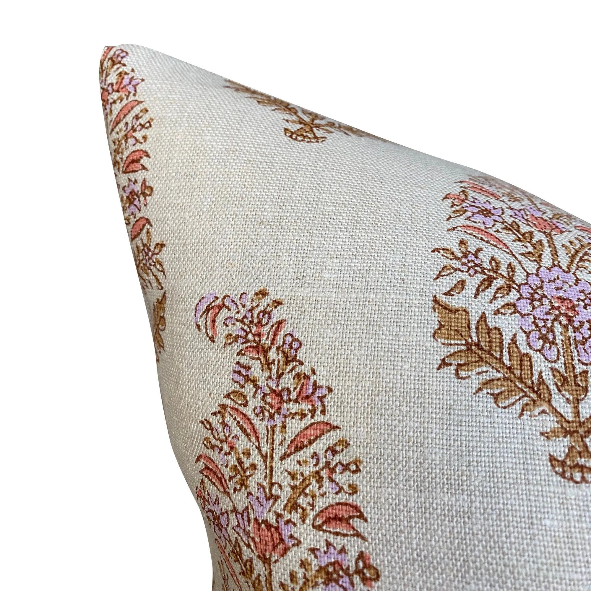 READY TO SHIP Designer Katie Leede Mughal Gardens Pillow in Melon and Tumeric// Decorative Pillows