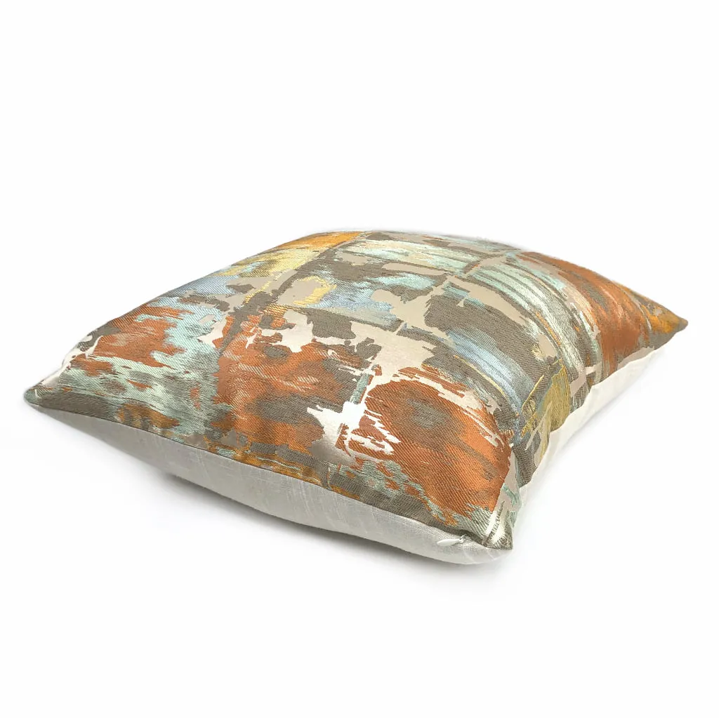 Robert Allen Beacon Hill Annina Mandarin Modern Abstract Silk Linen Pillow Cover