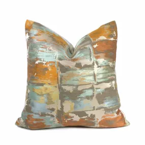 Robert Allen Beacon Hill Annina Mandarin Modern Abstract Silk Linen Pillow Cover