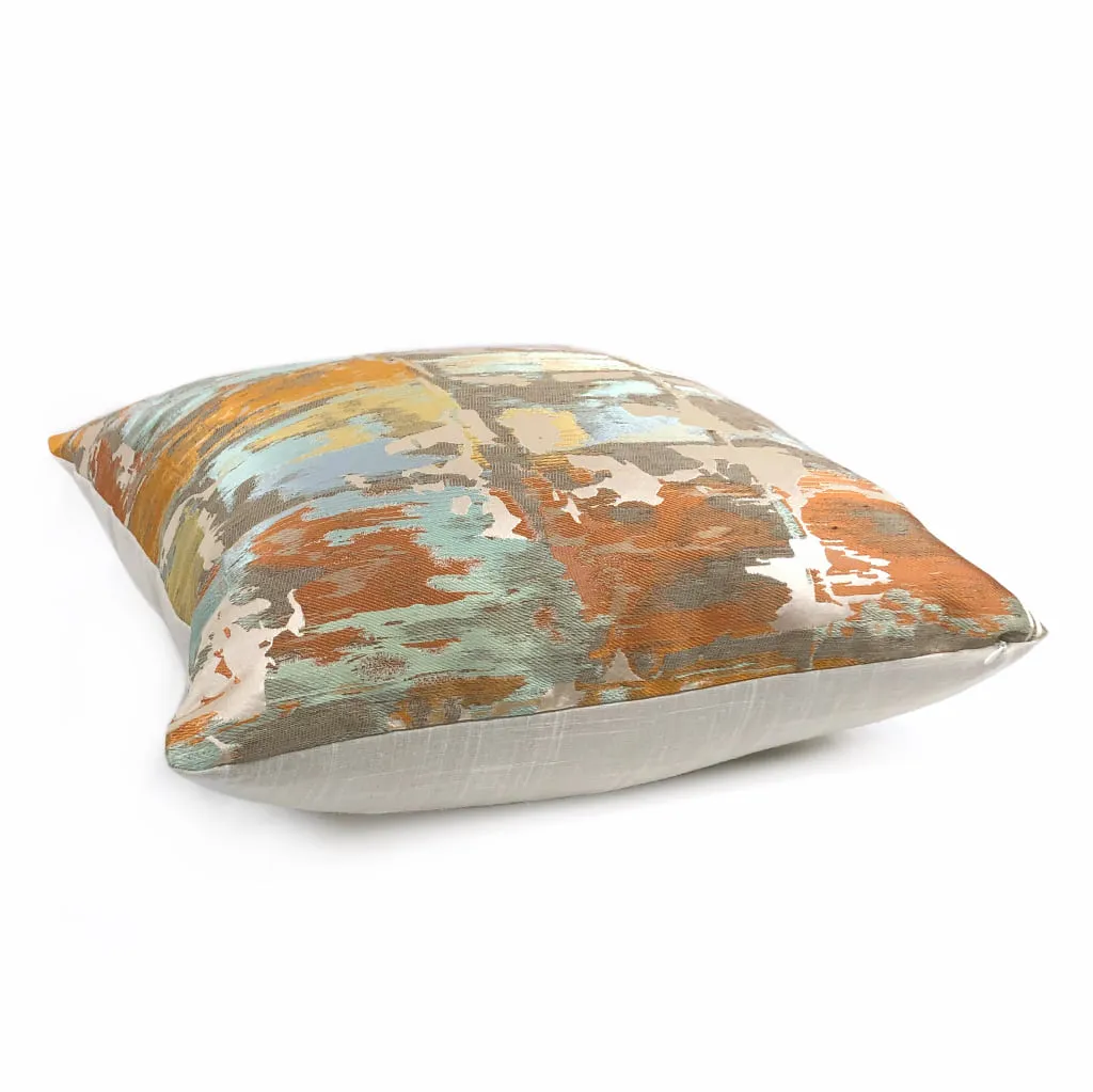 Robert Allen Beacon Hill Annina Mandarin Modern Abstract Silk Linen Pillow Cover