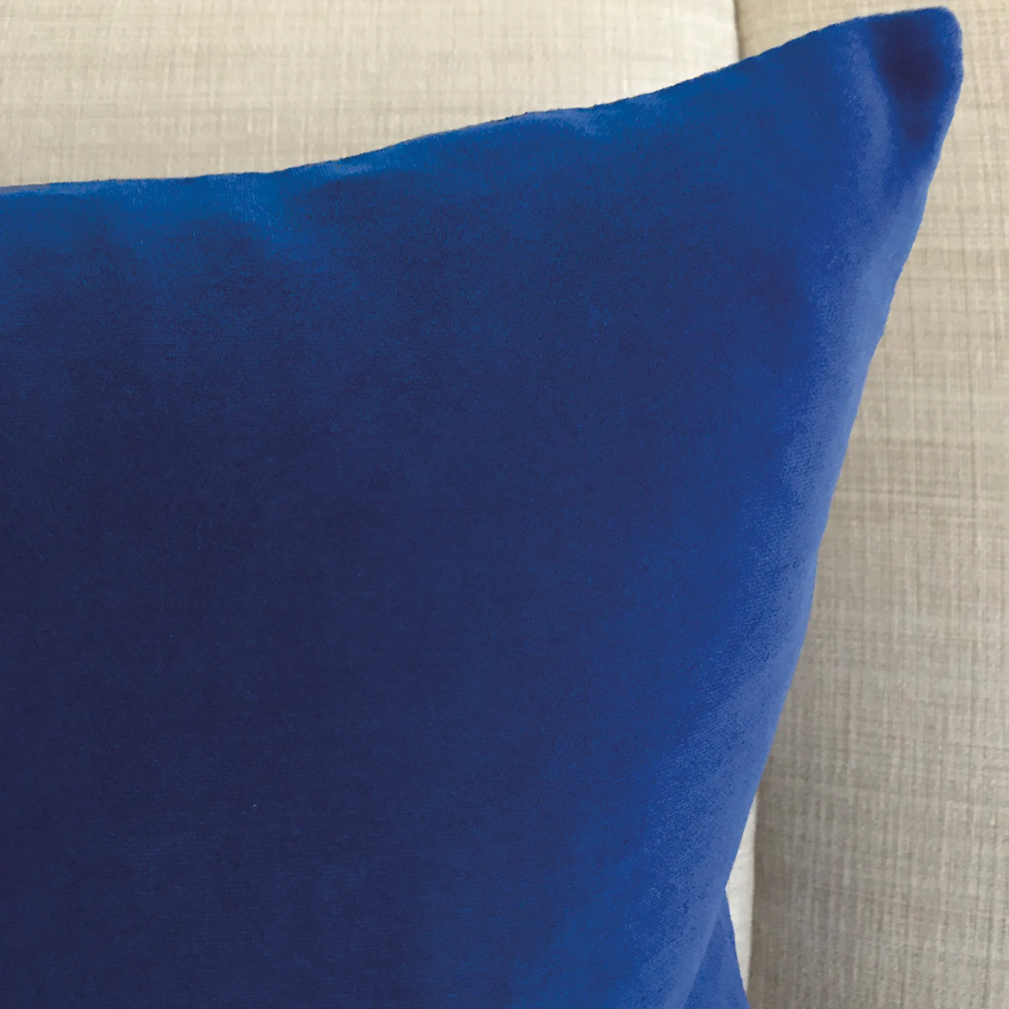 Royal Blue Luxury Velvet Throw Pillow Cover 24x24