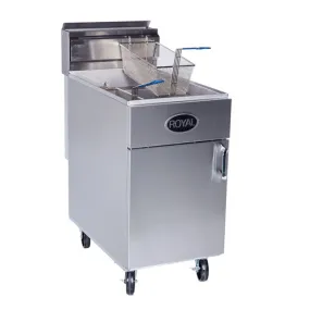 ROYAL RANGE RFT-75 Gas Floor Model Fryer with 75 lb Oil Capacity