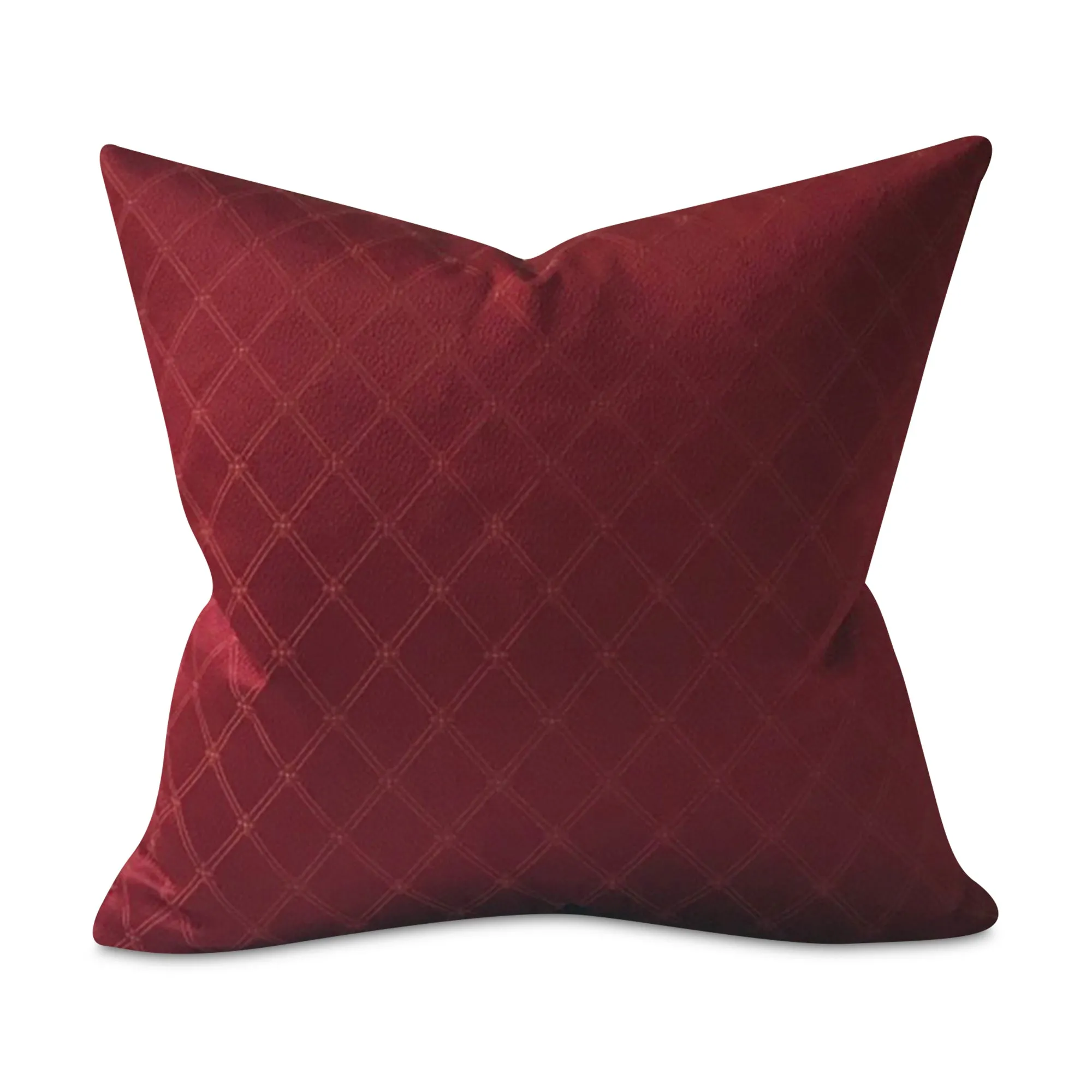 Ruby Diamond Jacquard Throw Pillow Cover 24x24