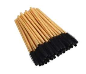 Silicone Soft Mascara Wands - 50 pcs Gold or Black